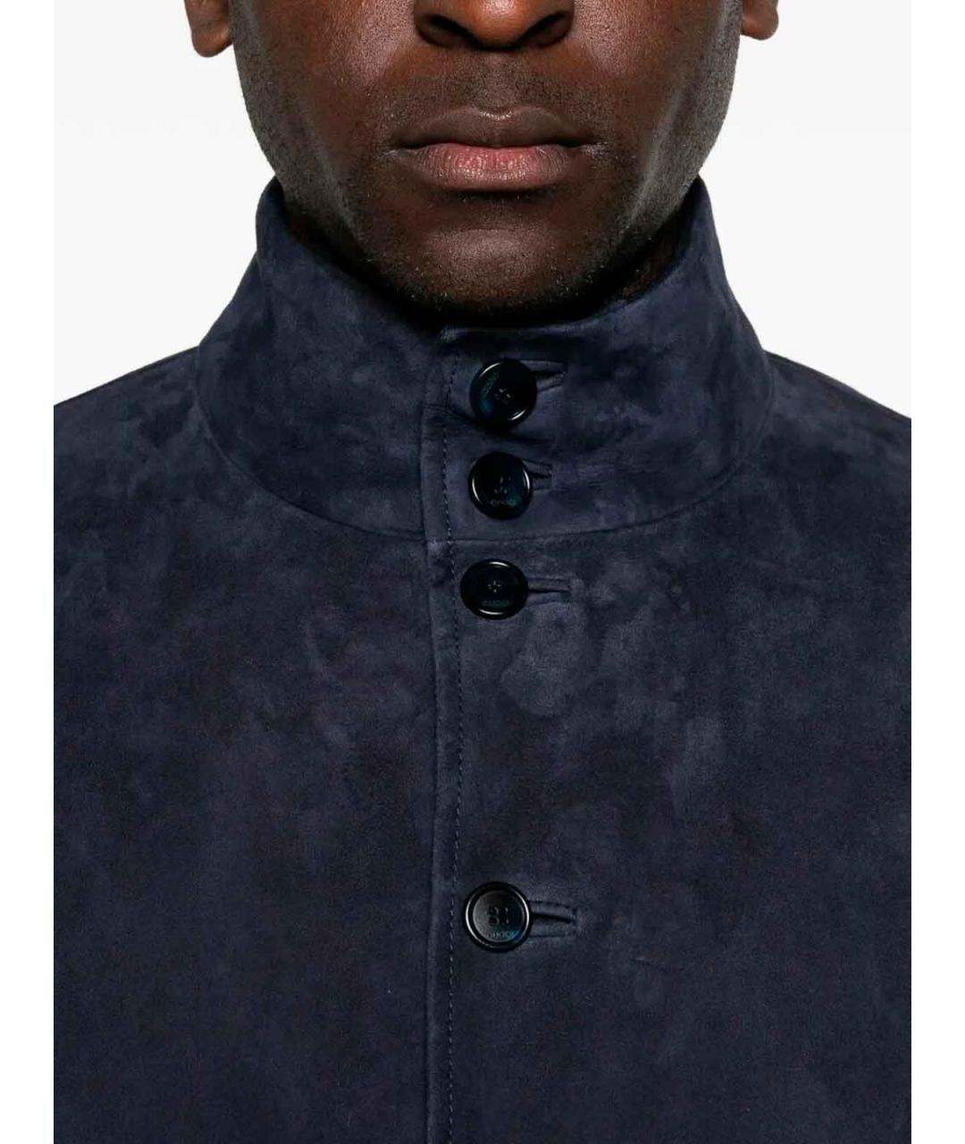 GUCCI Темно-синяя замшевая куртка, фото 3
