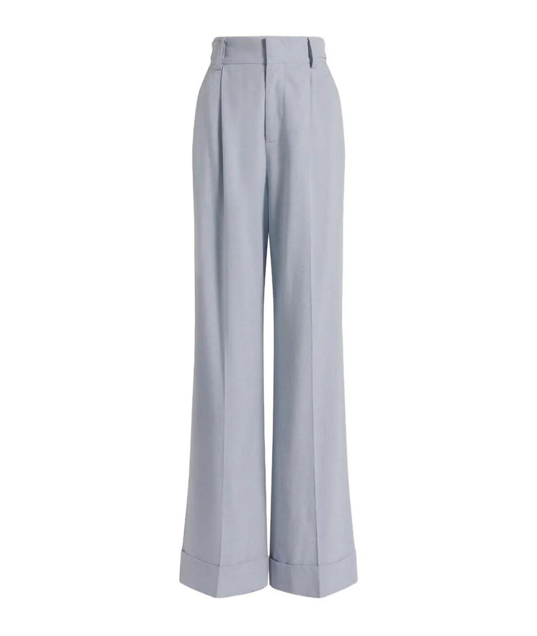ALBERTA FERRETTI Голубые вискозные брюки широкие, фото 1