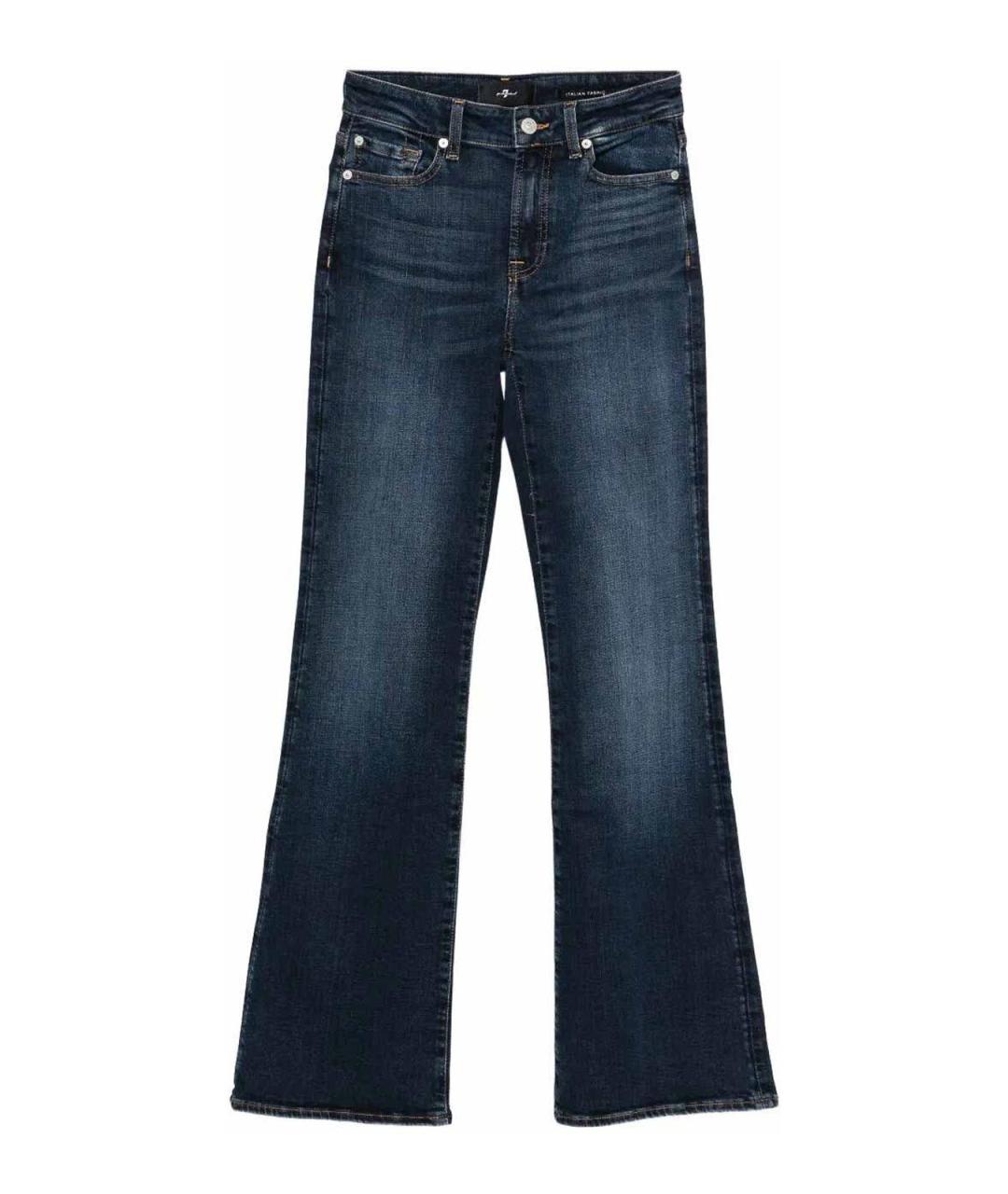 7 FOR ALL MANKIND Синие хлопковые джинсы клеш, фото 1
