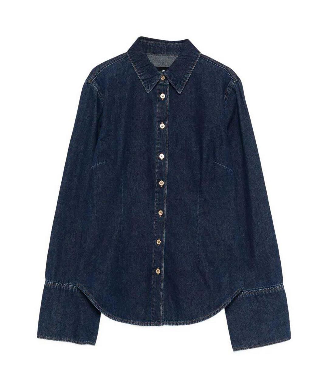 7 FOR ALL MANKIND Синяя хлопковая рубашка, фото 1