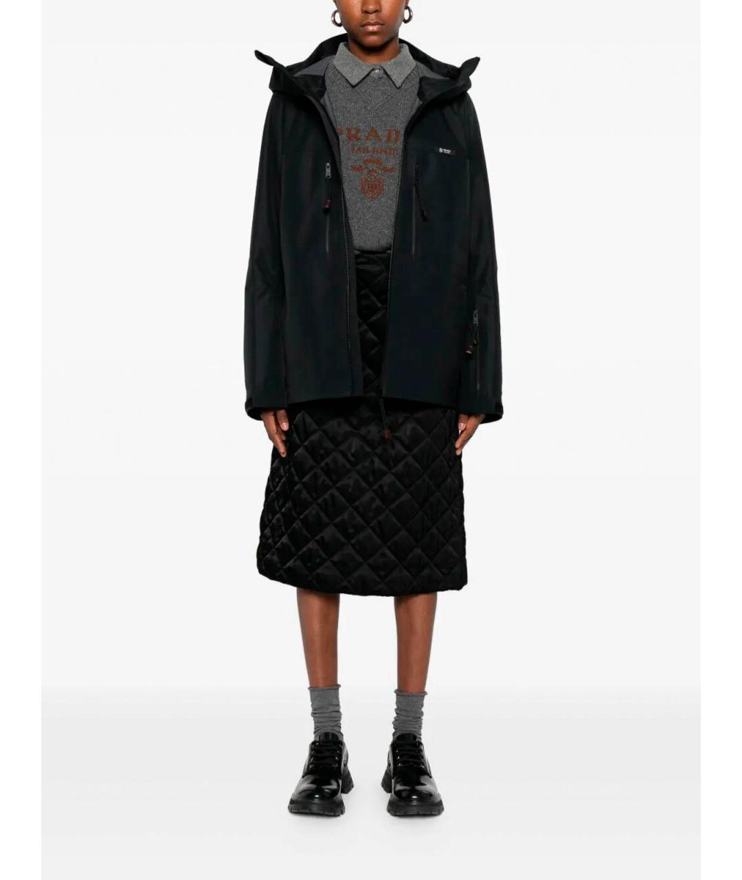 PRADA Черная полиэстеровая куртка, фото 2