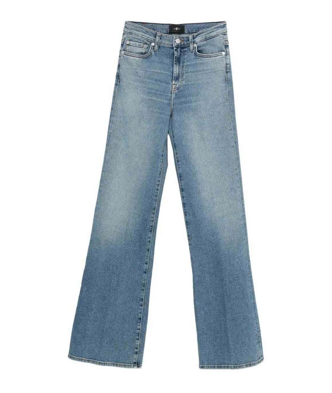 7 FOR ALL MANKIND Темно-синие хлопковые прямые джинсы, фото 1