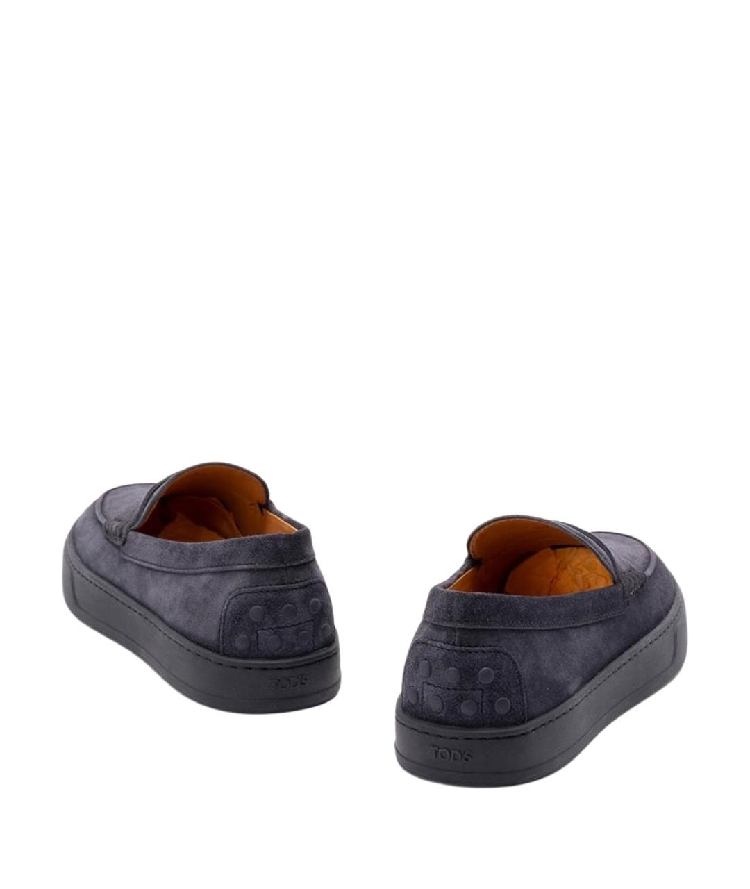TOD'S Синие замшевые лоферы, фото 3