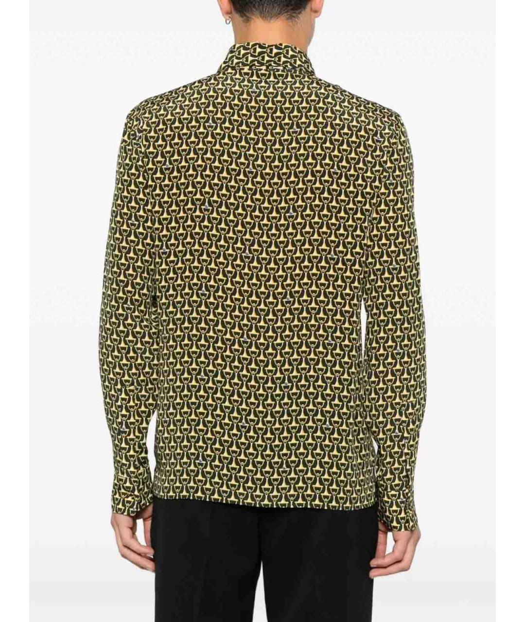 GUCCI Зеленая шелковая кэжуал рубашка, фото 4