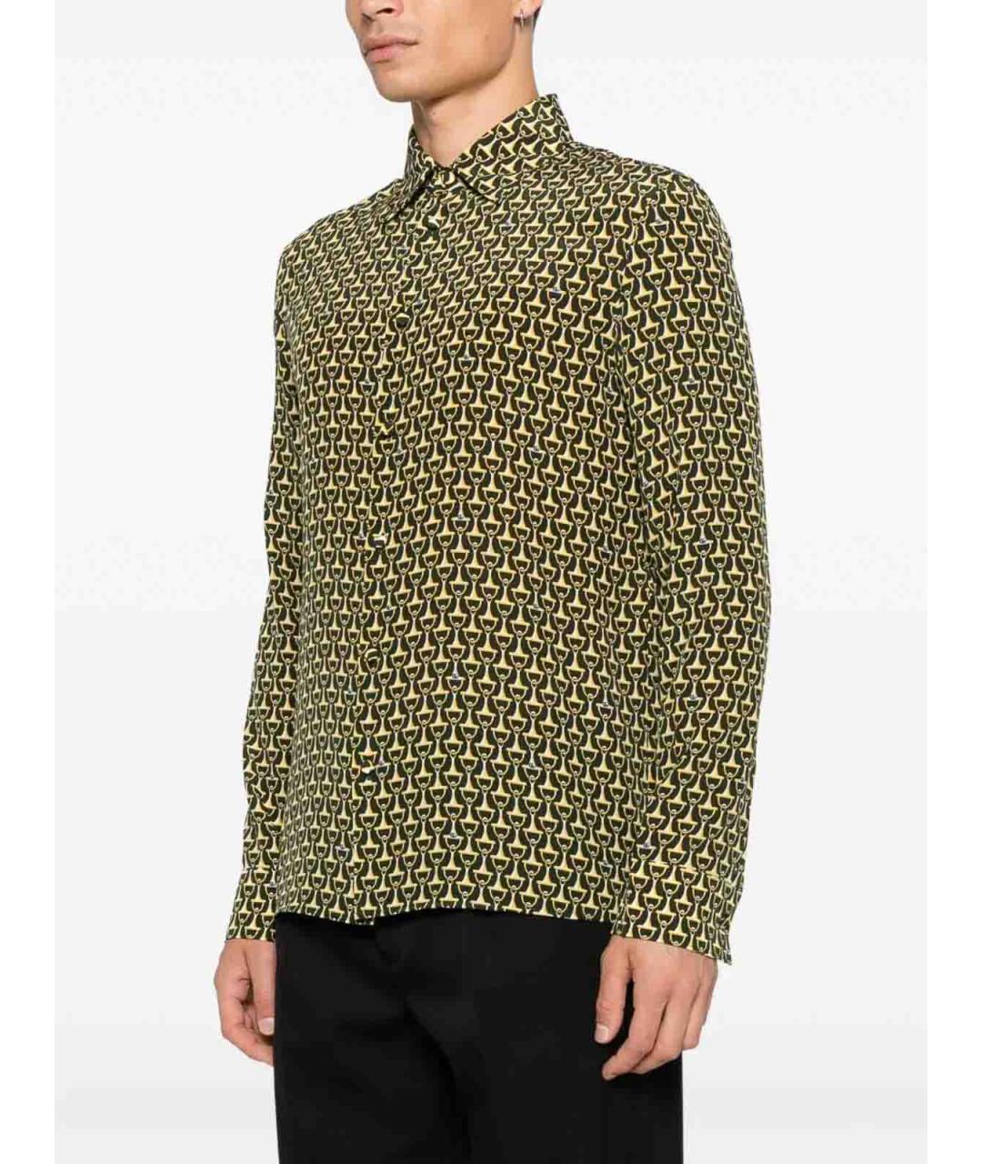 GUCCI Зеленая шелковая кэжуал рубашка, фото 5