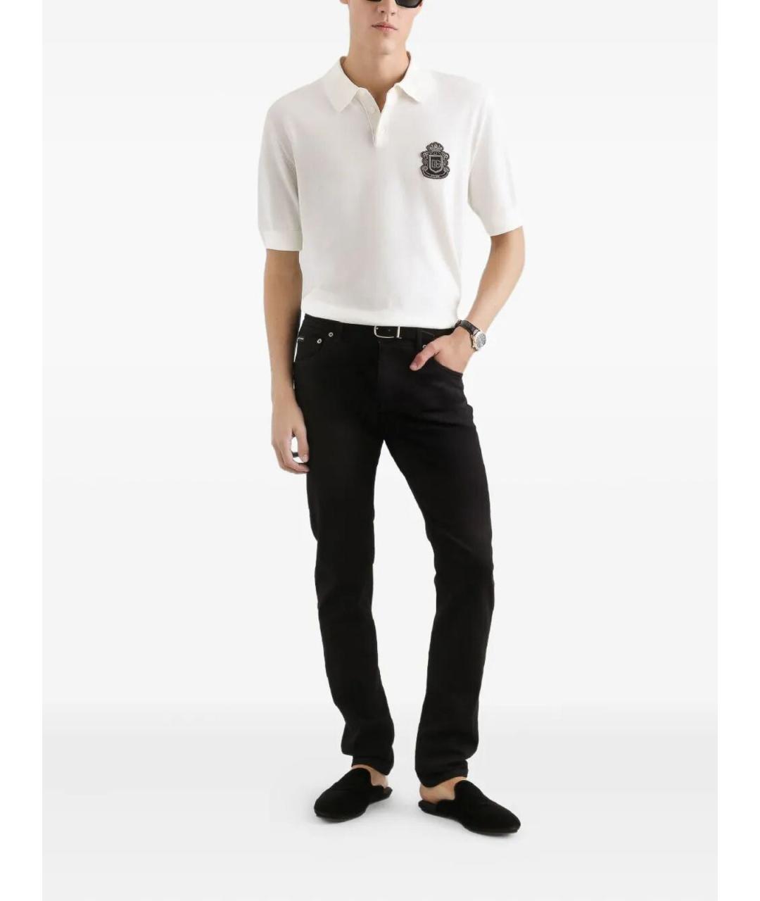 DOLCE&GABBANA Черные хлопковые джинсы скинни, фото 2