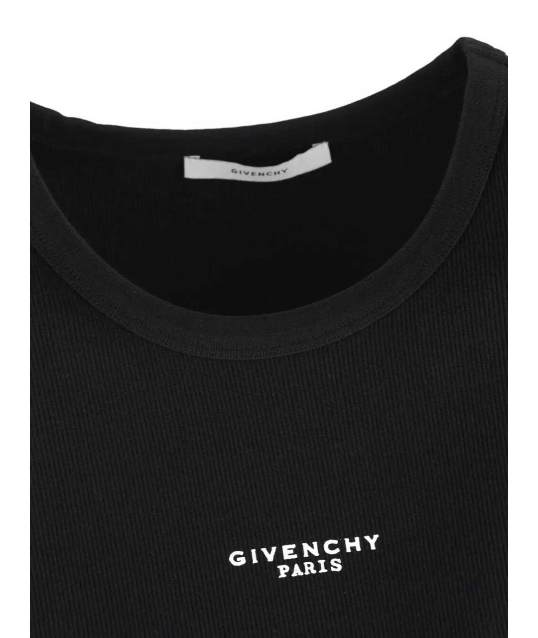 GIVENCHY Черная хлопко-эластановая майка, фото 4