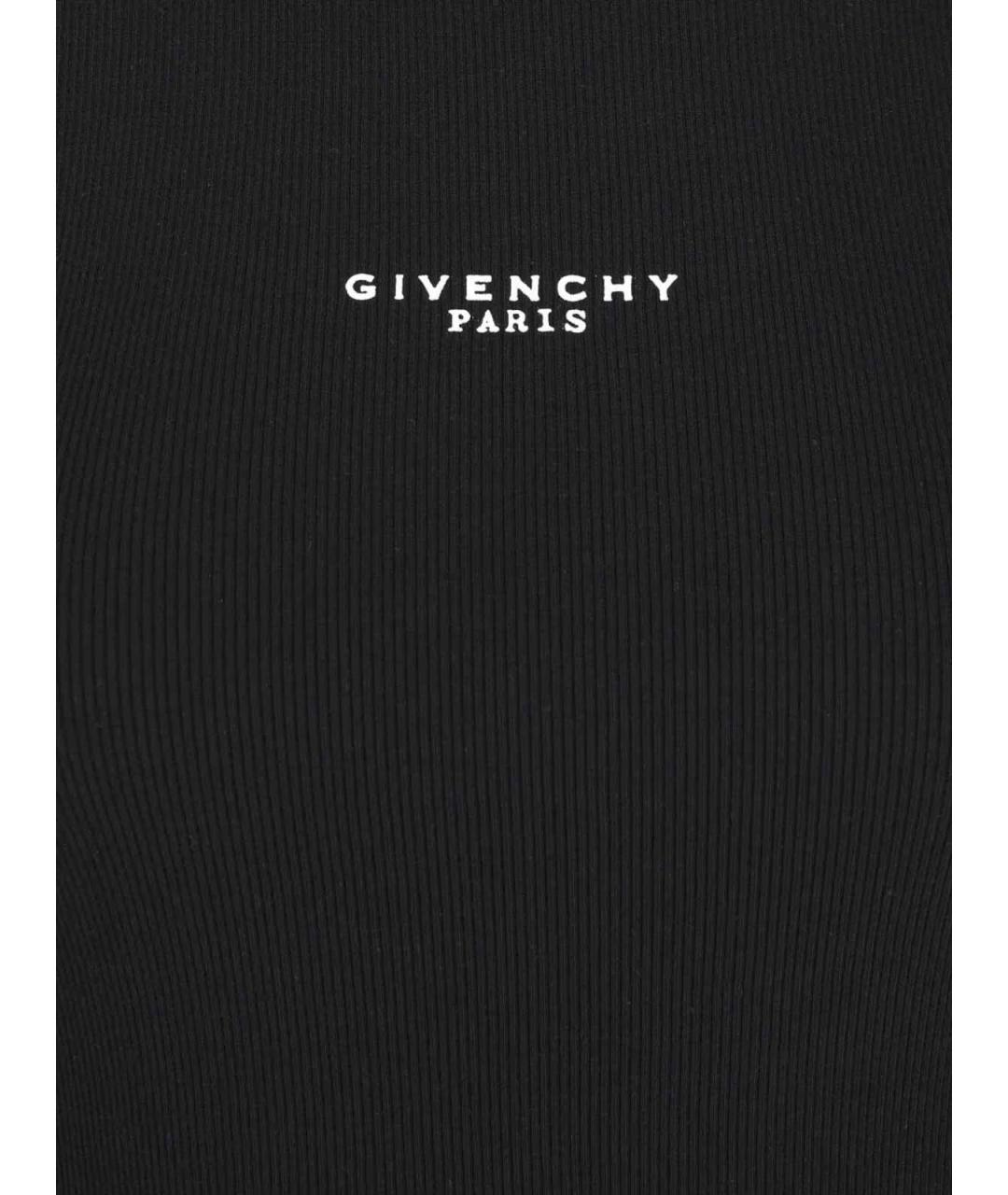 GIVENCHY Черная хлопко-эластановая майка, фото 3