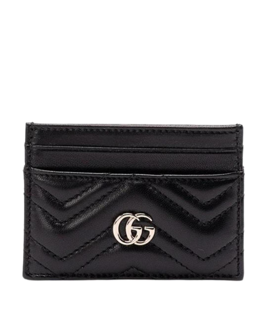 GUCCI Черный кожаный кардхолдер, фото 1