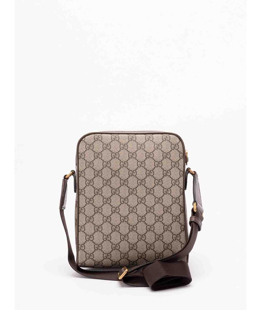 GUCCI Бежевая тканевая сумка на плечо, фото 2