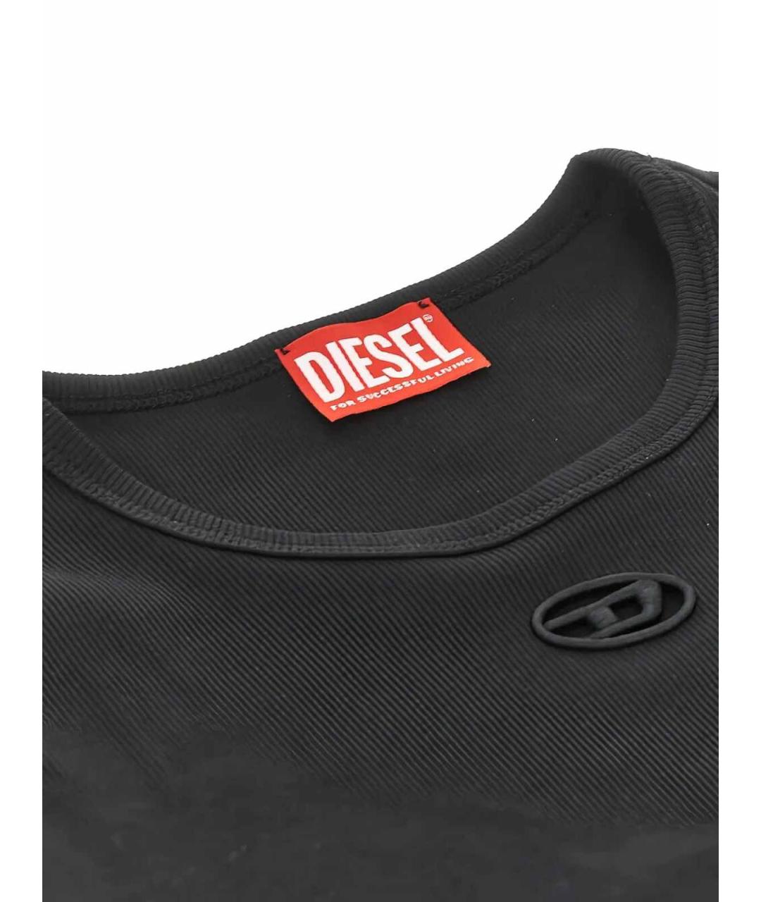 DIESEL Черная хлопковая футболка, фото 2