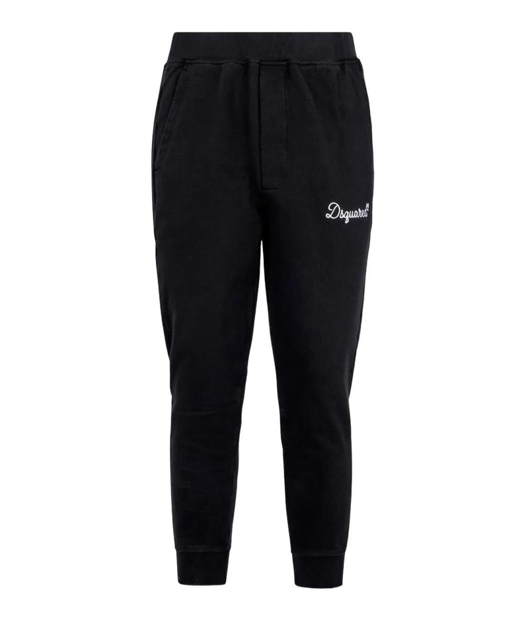 DSQUARED2 Черные хлопковые повседневные брюки, фото 1
