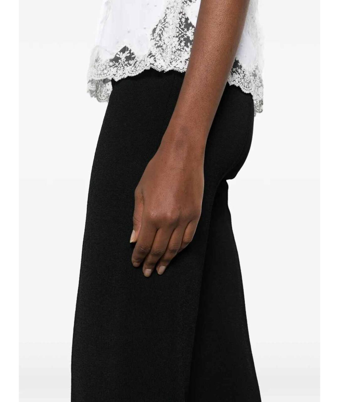 ERMANNO SCERVINO Черные вискозные брюки широкие, фото 3