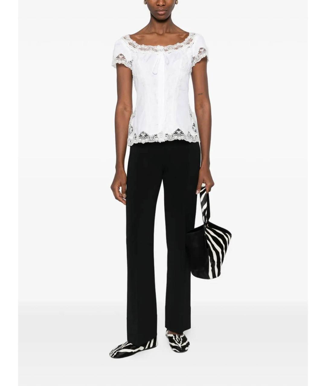 ERMANNO SCERVINO Черные вискозные брюки широкие, фото 2