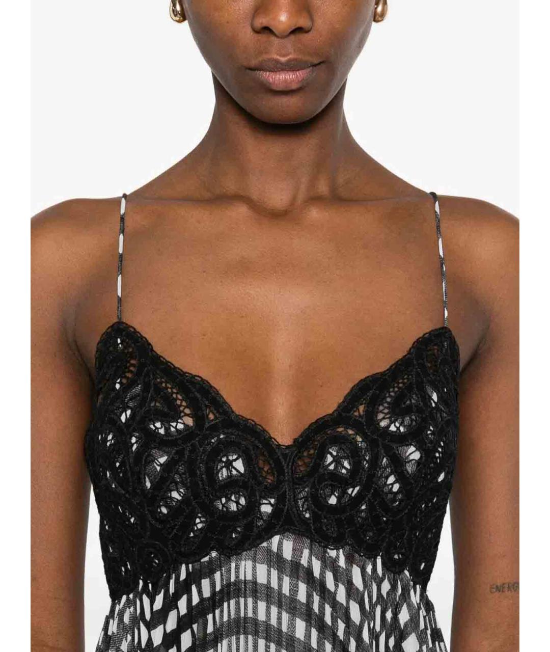 ERMANNO SCERVINO Черное полиэстеровое повседневное платье, фото 3