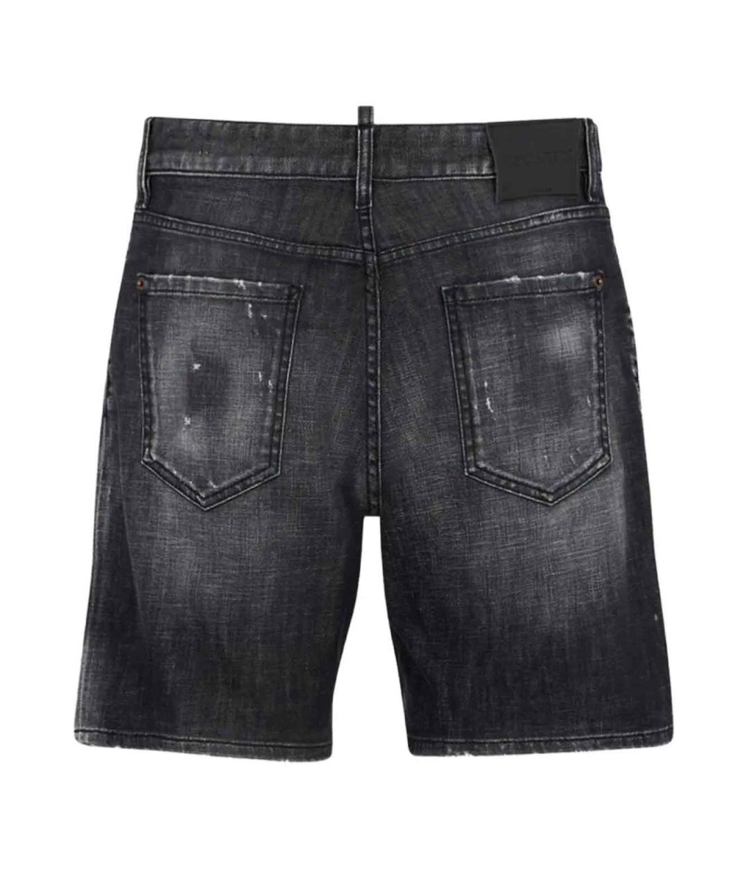 DSQUARED2 Черные хлопковые шорты, фото 2