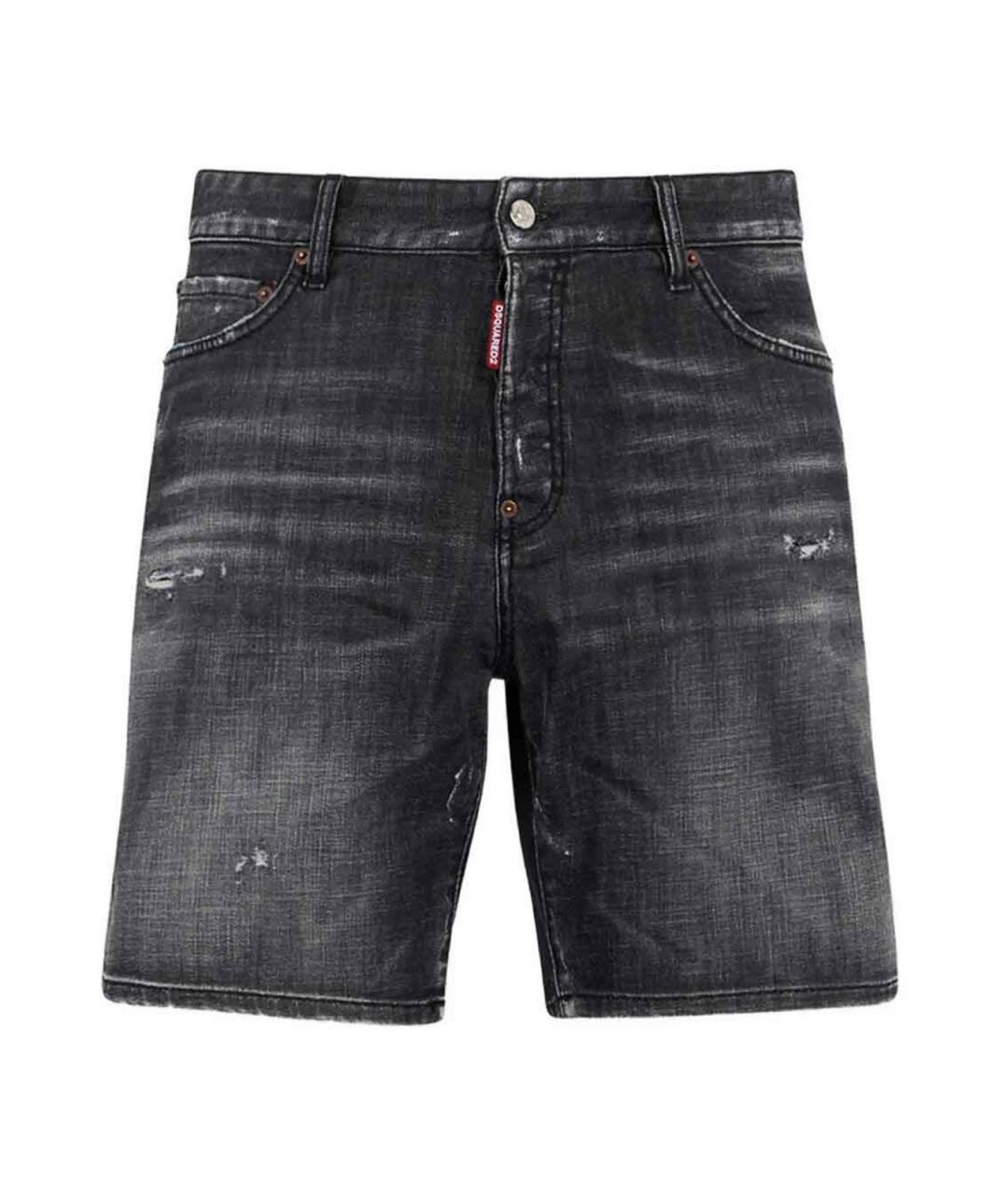 DSQUARED2 Черные хлопковые шорты, фото 1