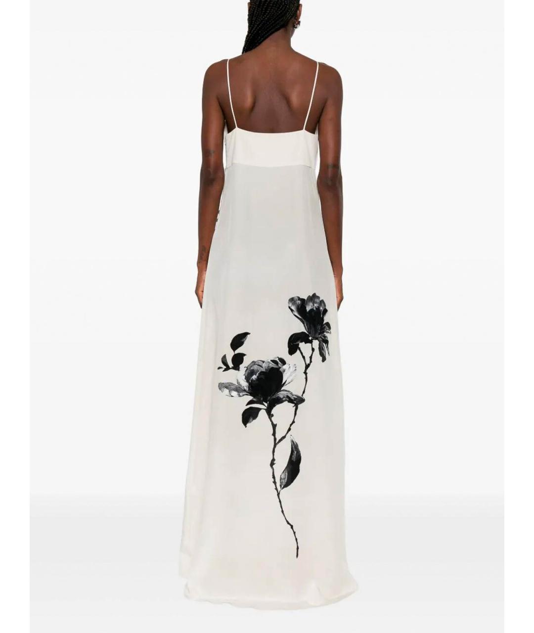 ERMANNO SCERVINO Белое шелковое коктейльное платье, фото 4