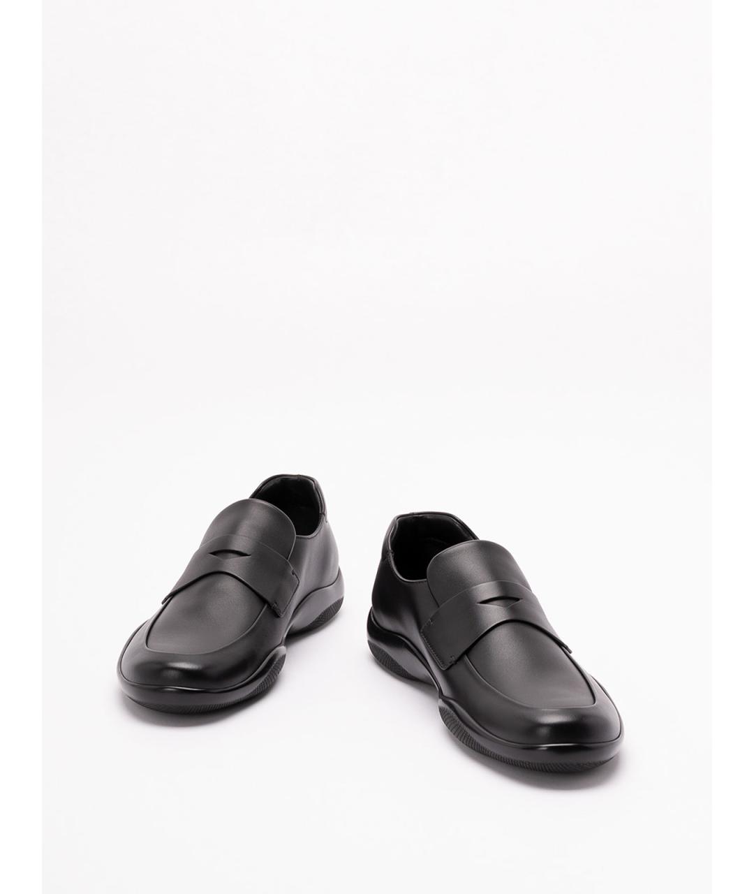 PRADA Черные кожаные лоферы, фото 2