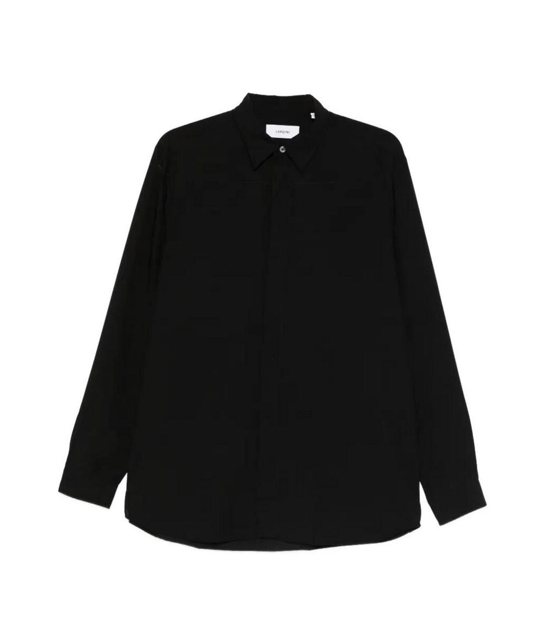 LARDINI Черная хлопковая кэжуал рубашка, фото 1