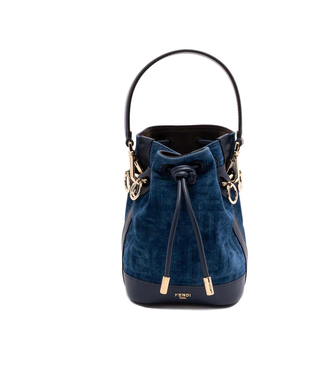 FENDI Синяя тканевая сумка через плечо, фото 8