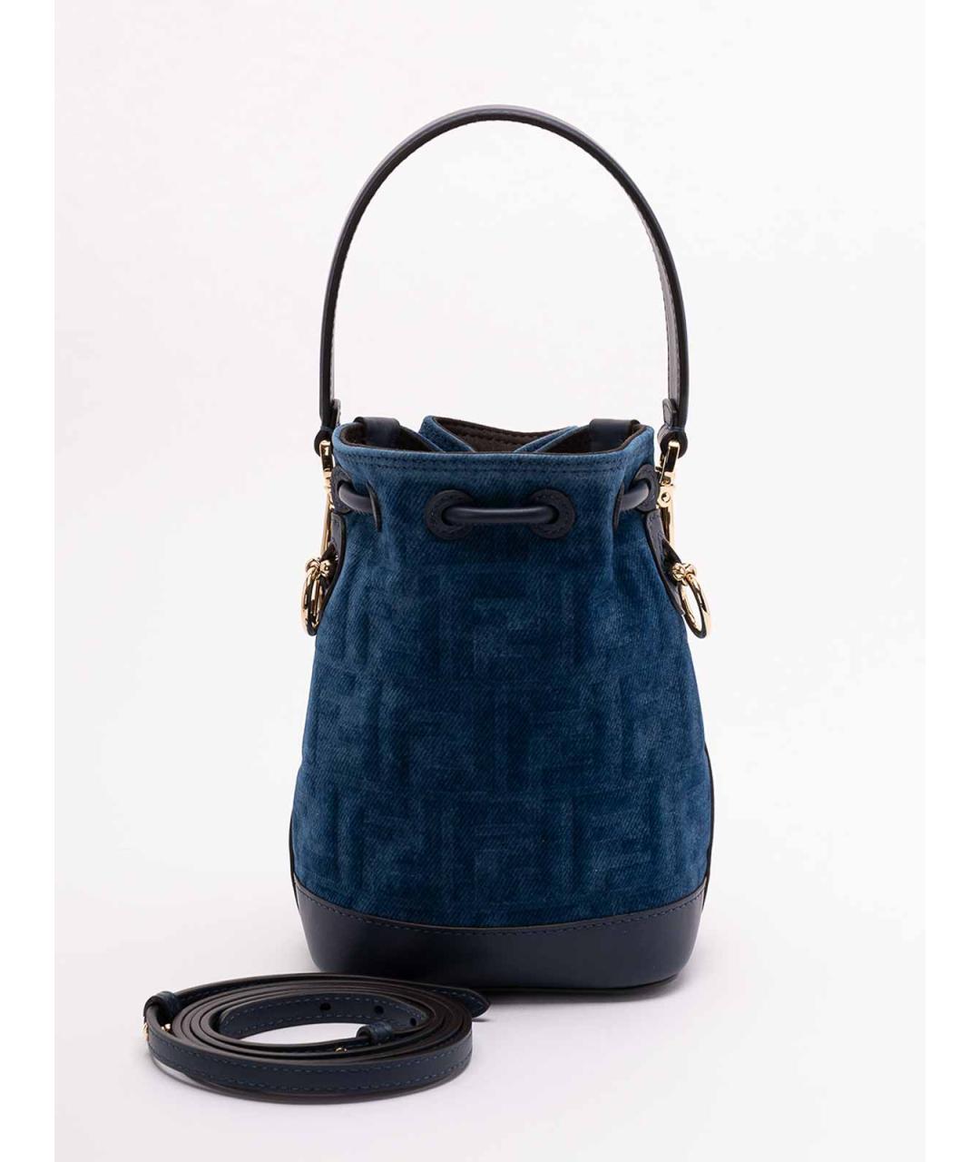 FENDI Синяя тканевая сумка через плечо, фото 2