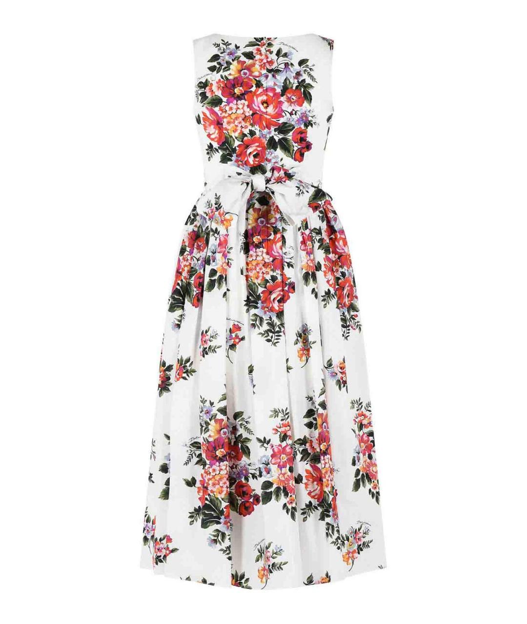 DOLCE&GABBANA Мульти хлопковое платье, фото 2
