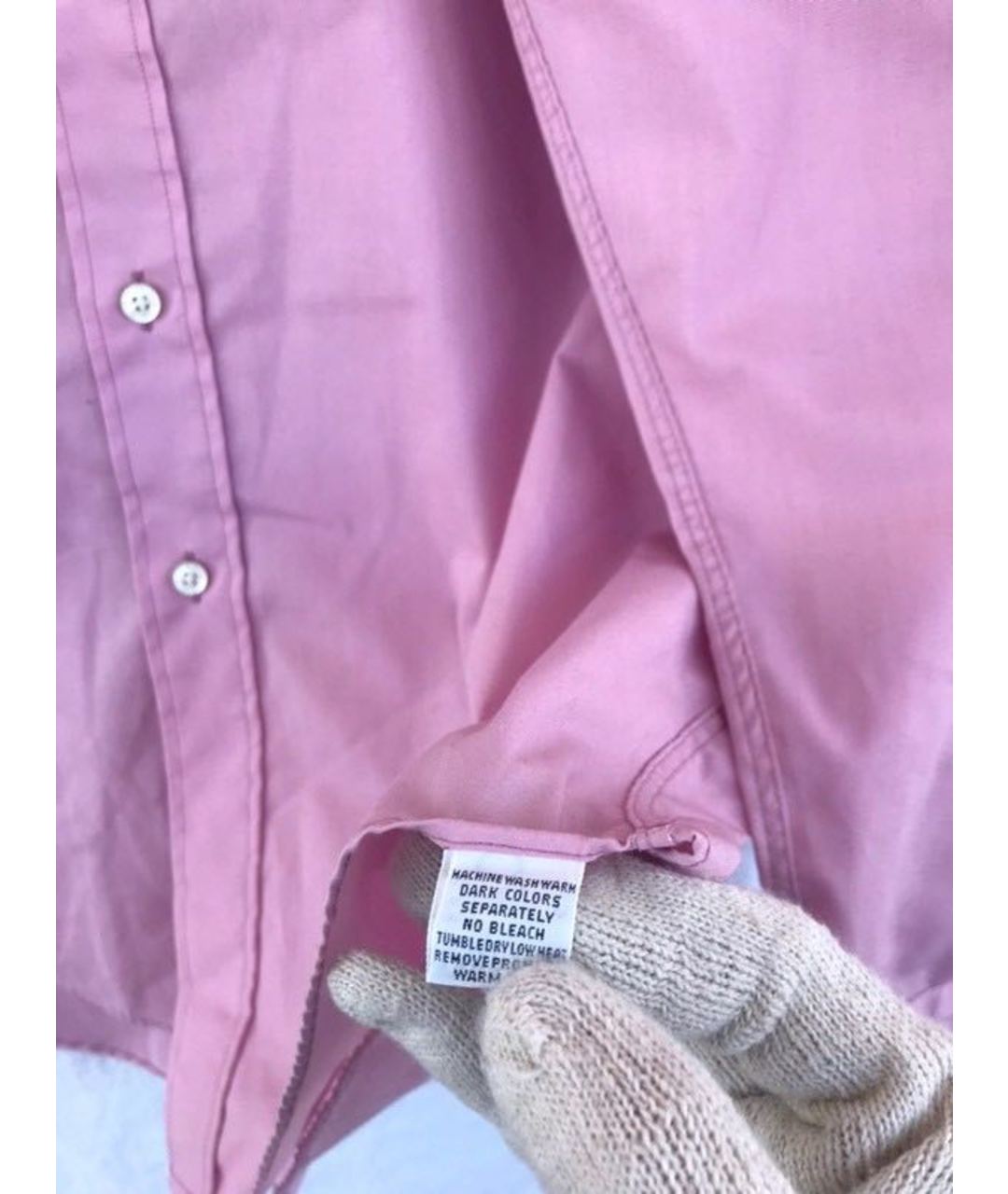 CHRISTIAN DIOR VINTAGE Розовая хлопко-полиэстеровая кэжуал рубашка, фото 4
