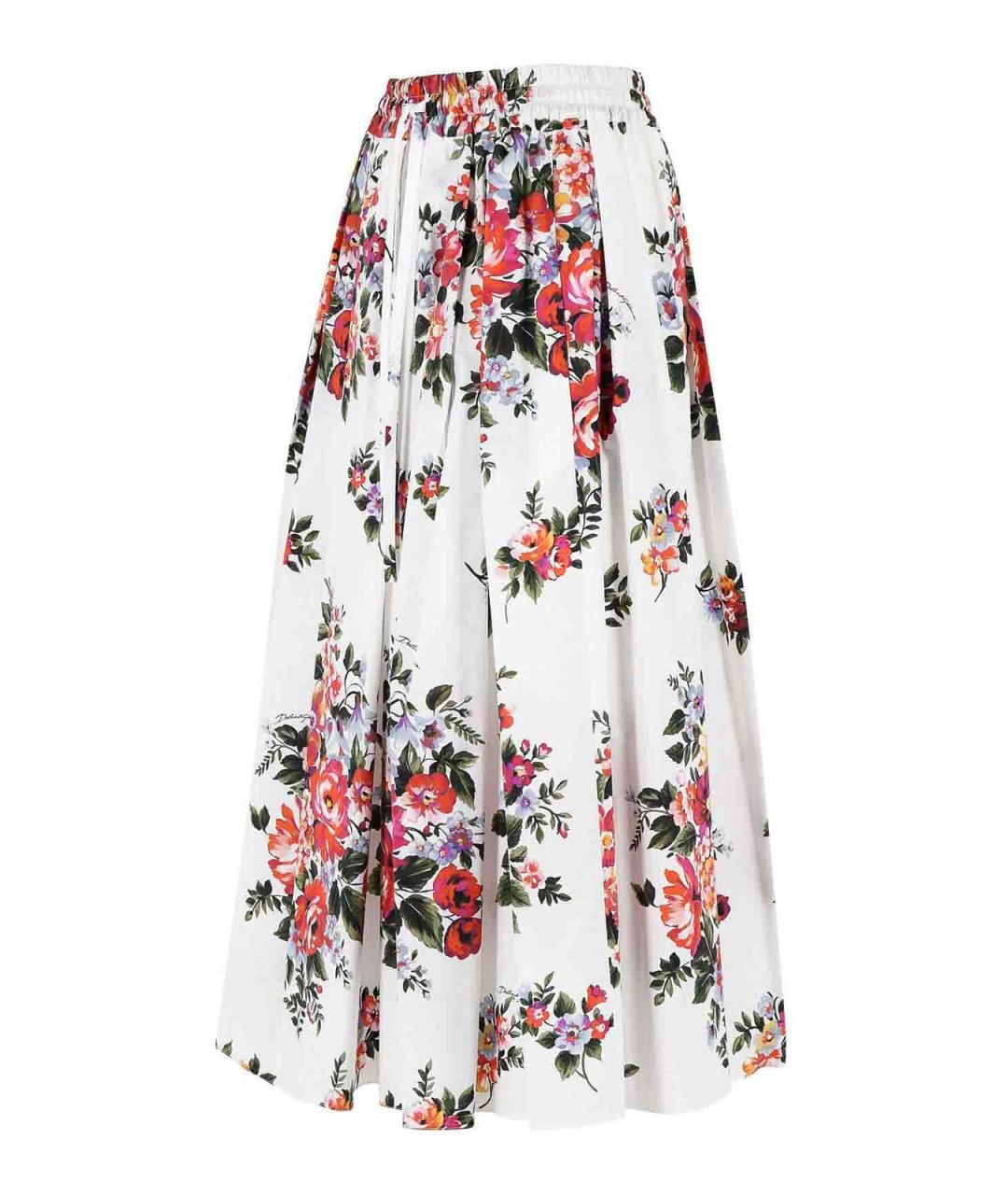 DOLCE&GABBANA Мульти хлопковая юбка миди, фото 3