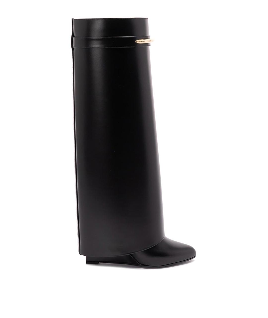 GIVENCHY Черные кожаные сапоги, фото 1