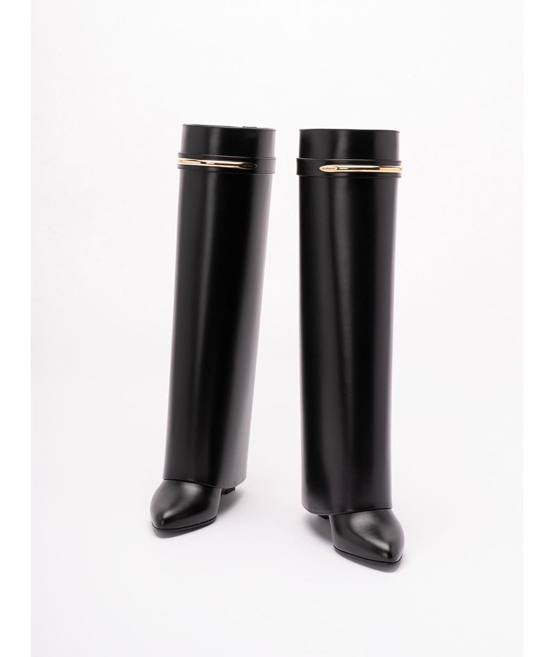 GIVENCHY Черные кожаные сапоги, фото 2