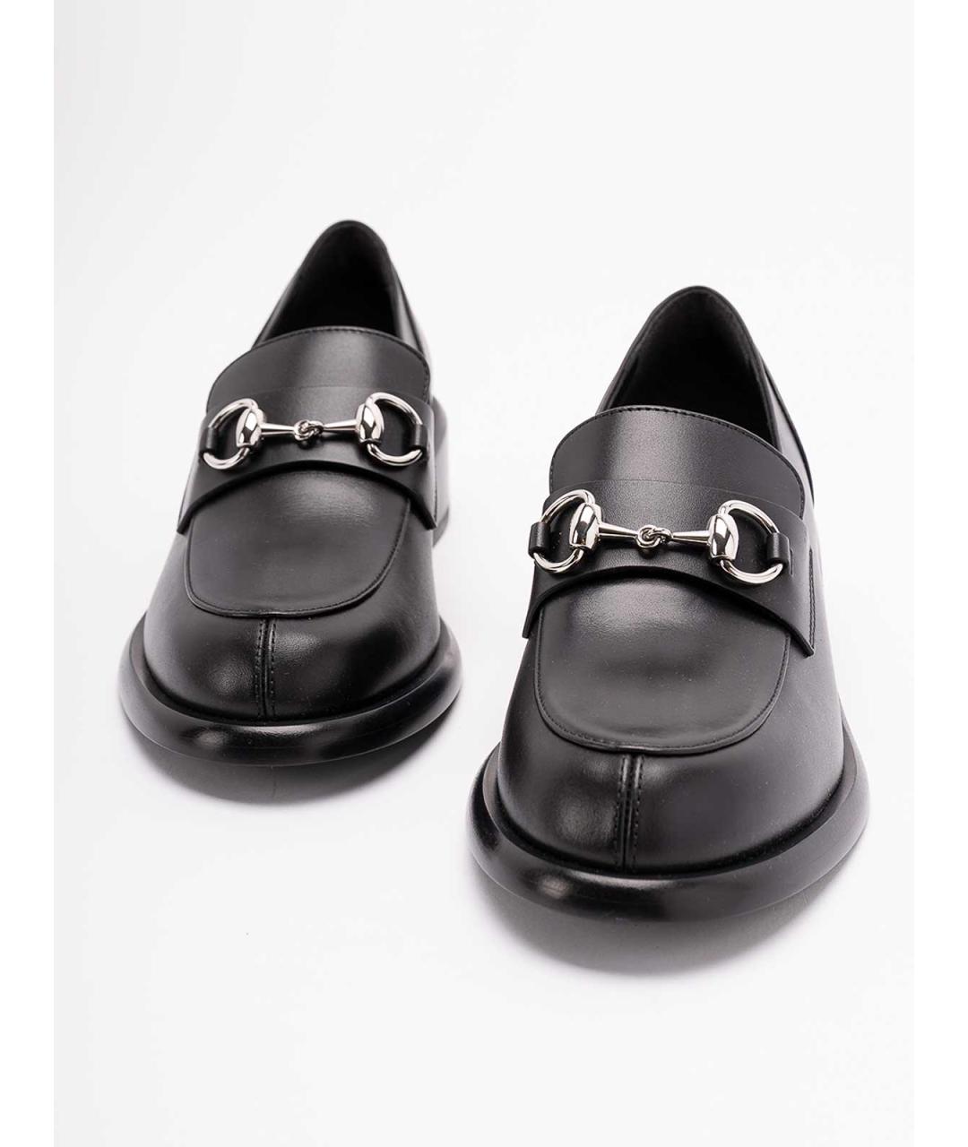 GUCCI Черные кожаные лоферы, фото 5