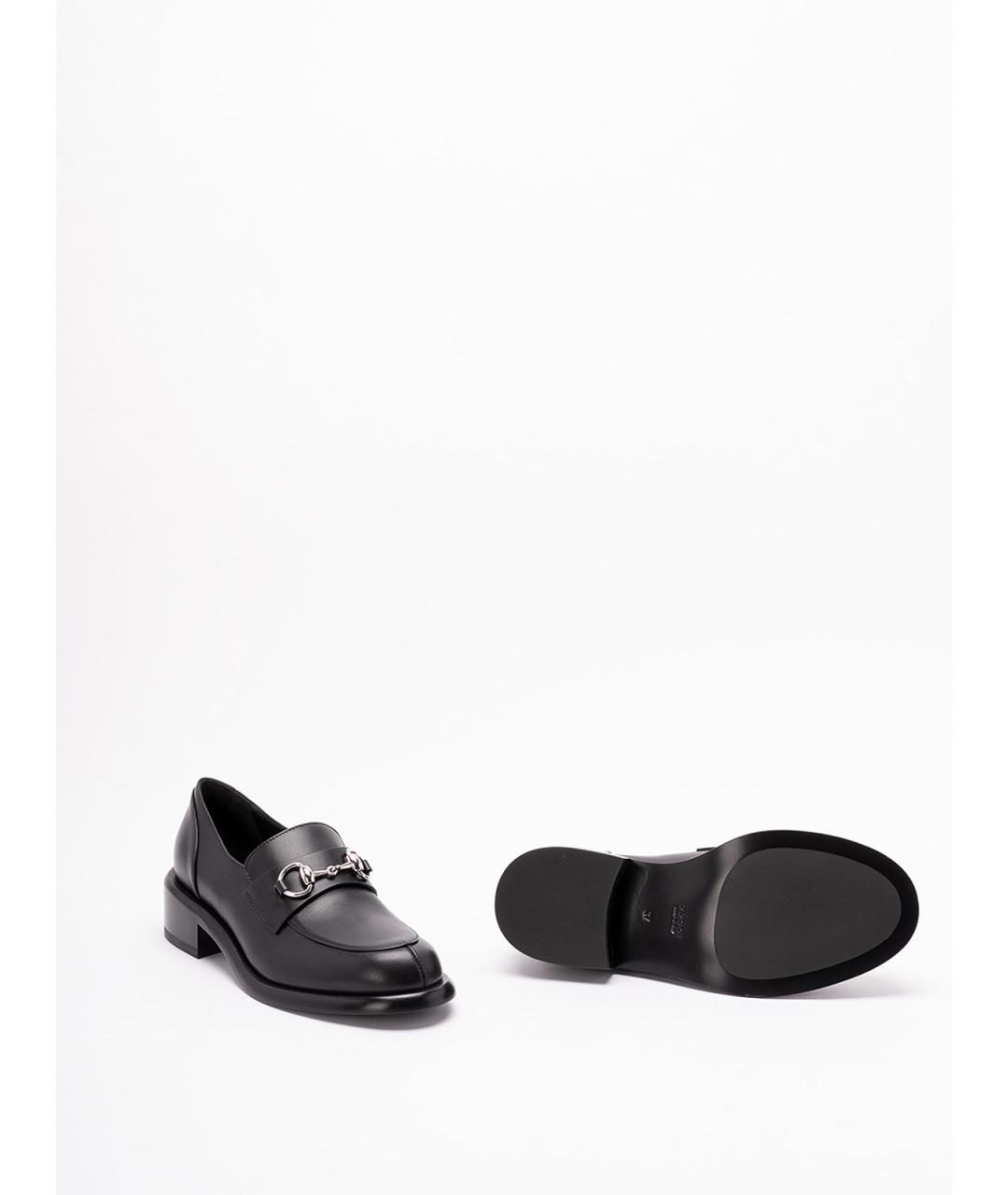 GUCCI Черные кожаные лоферы, фото 4