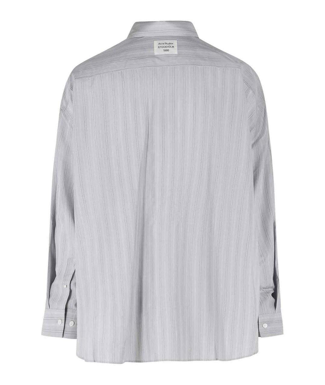 ACNE STUDIOS Серая хлопковая классическая рубашка, фото 2