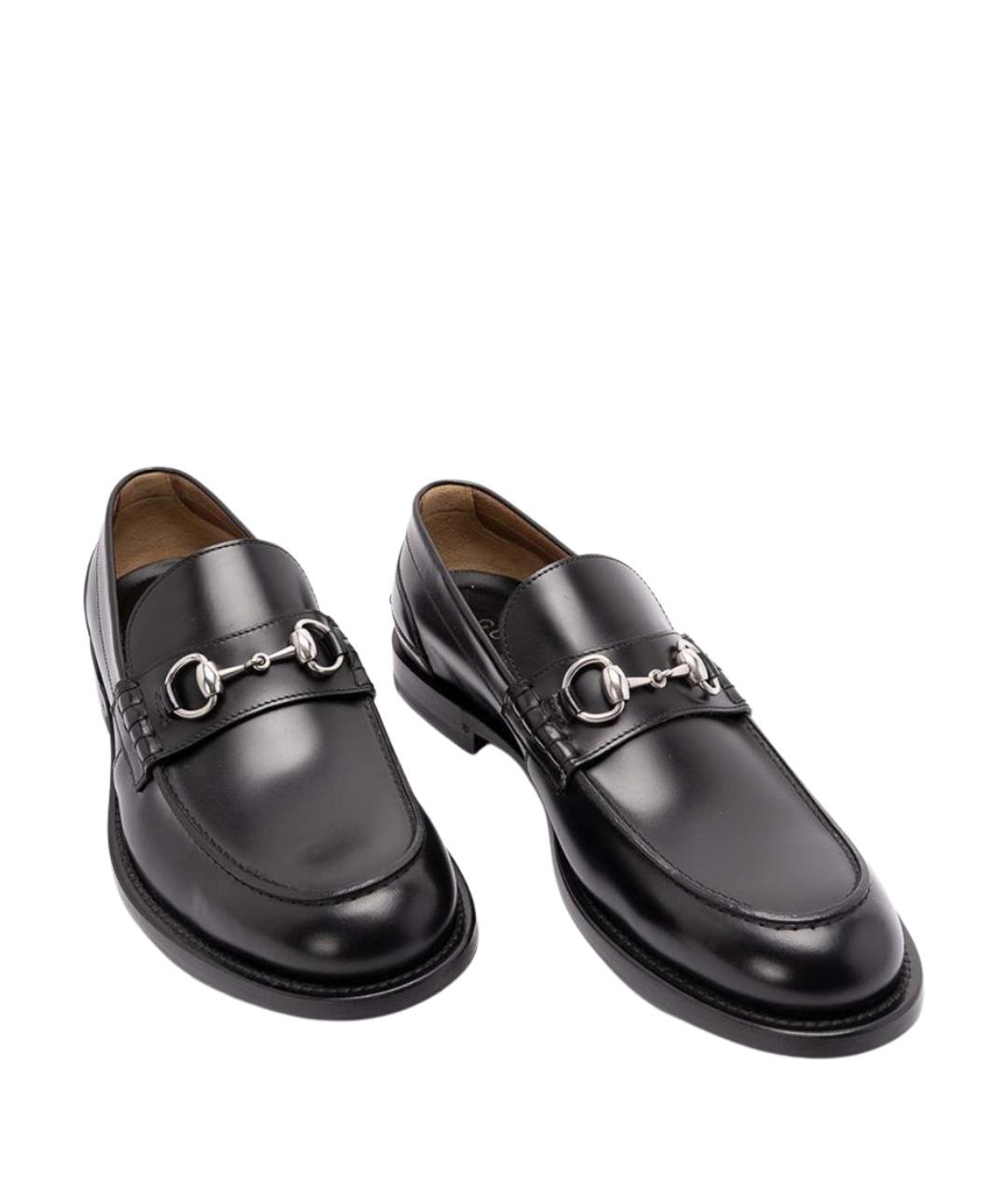 GUCCI Черные кожаные лоферы, фото 5