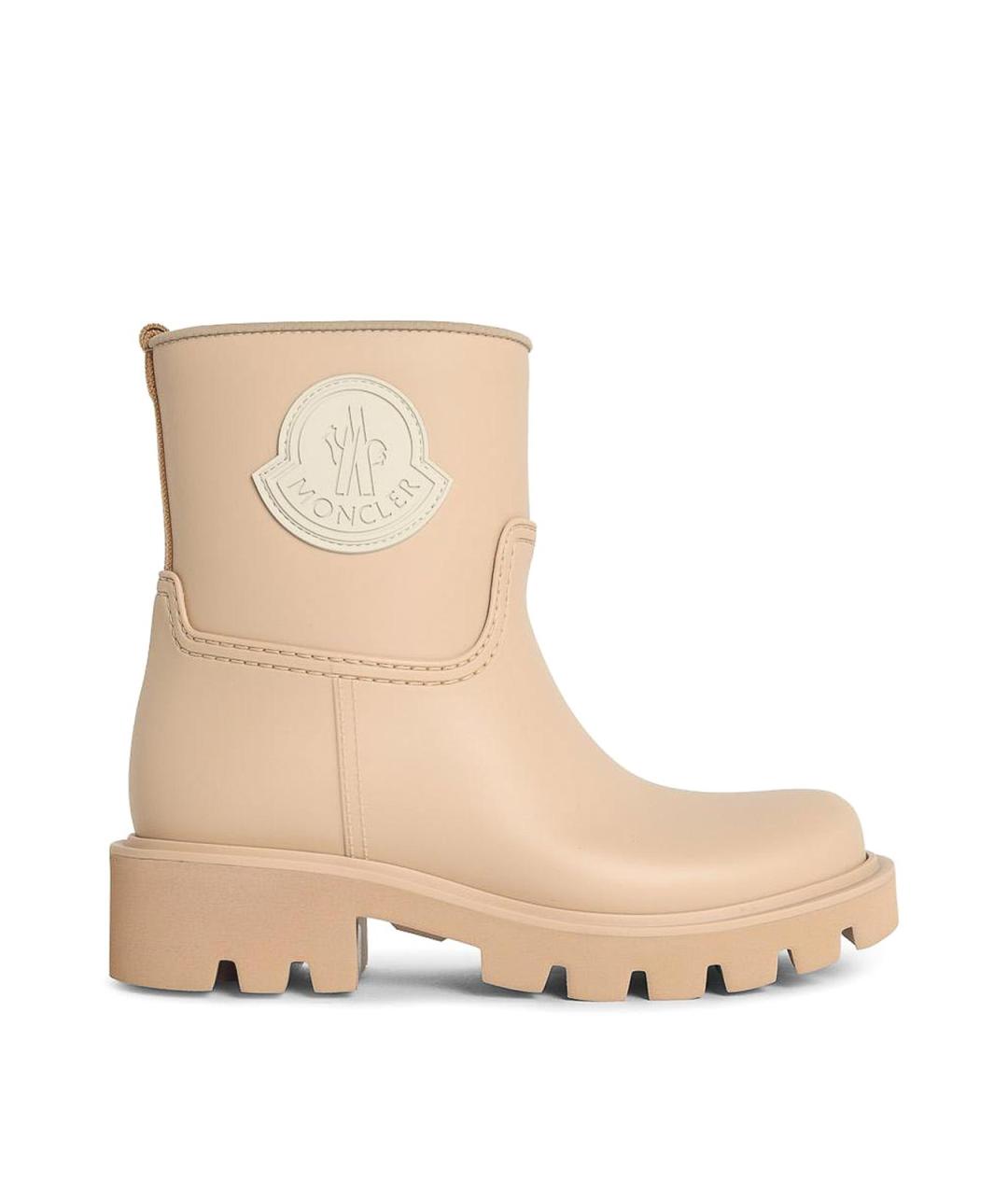 MONCLER Бежевые синтетические сапоги, фото 1