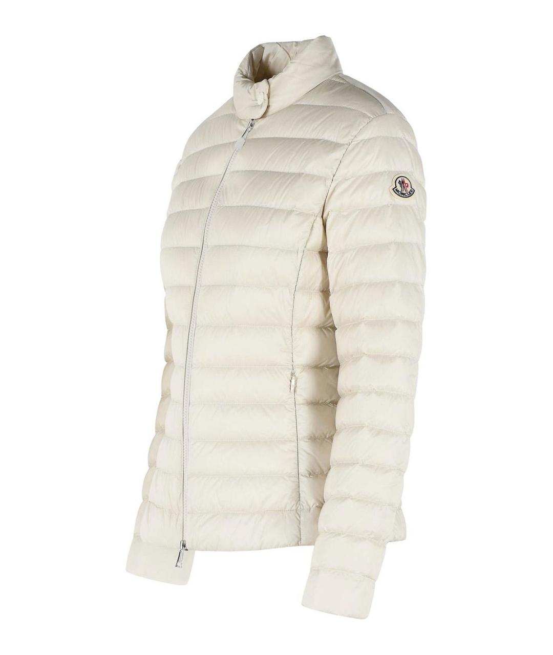 MONCLER Белый полиамидовый пуховик, фото 3