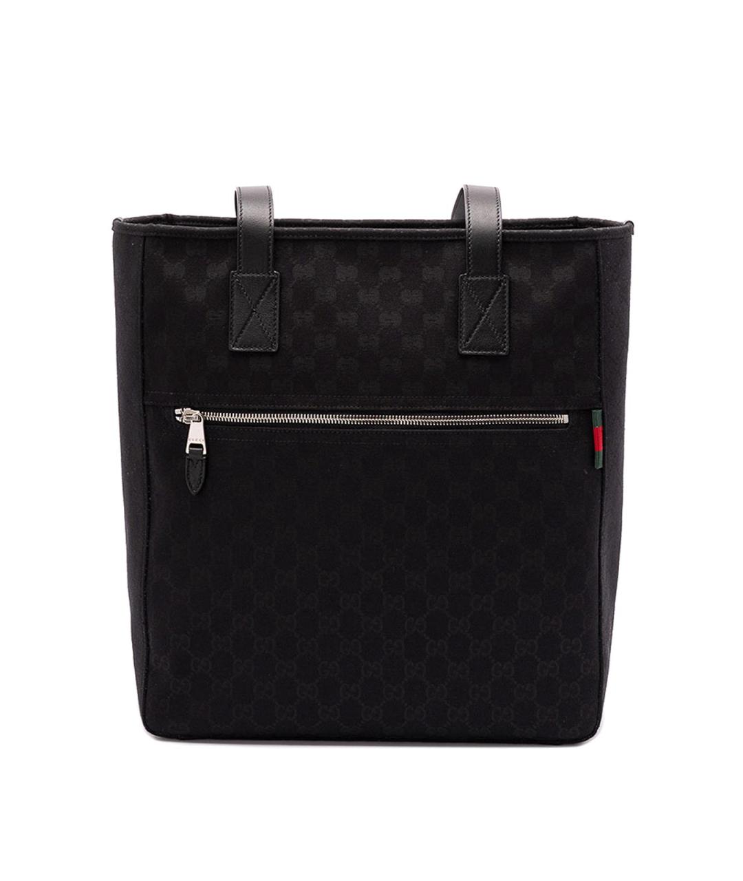GUCCI Черная синтетическая сумка тоут, фото 1