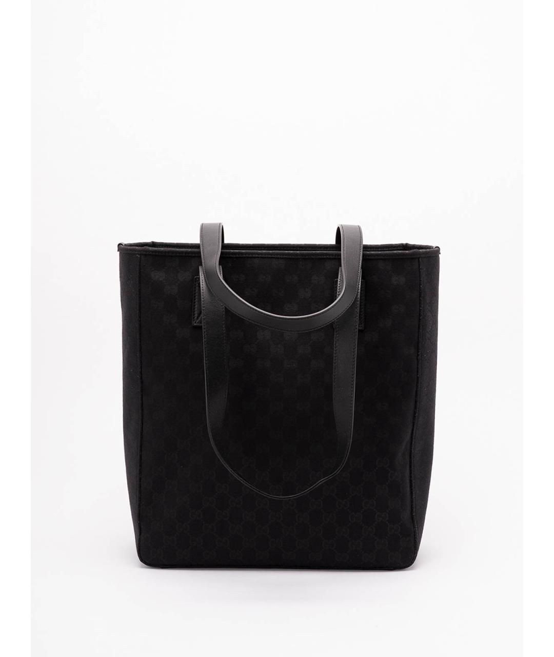 GUCCI Черная синтетическая сумка тоут, фото 2