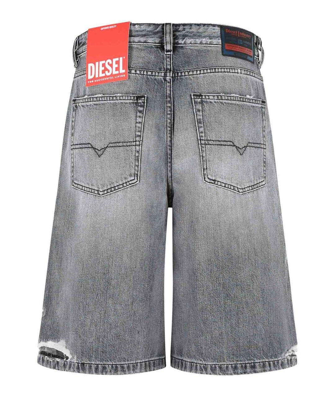 DIESEL Серые хлопковые шорты, фото 2