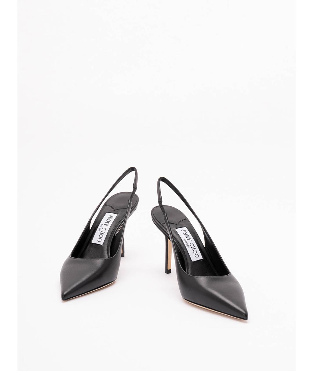 JIMMY CHOO Черные кожаные туфли, фото 4