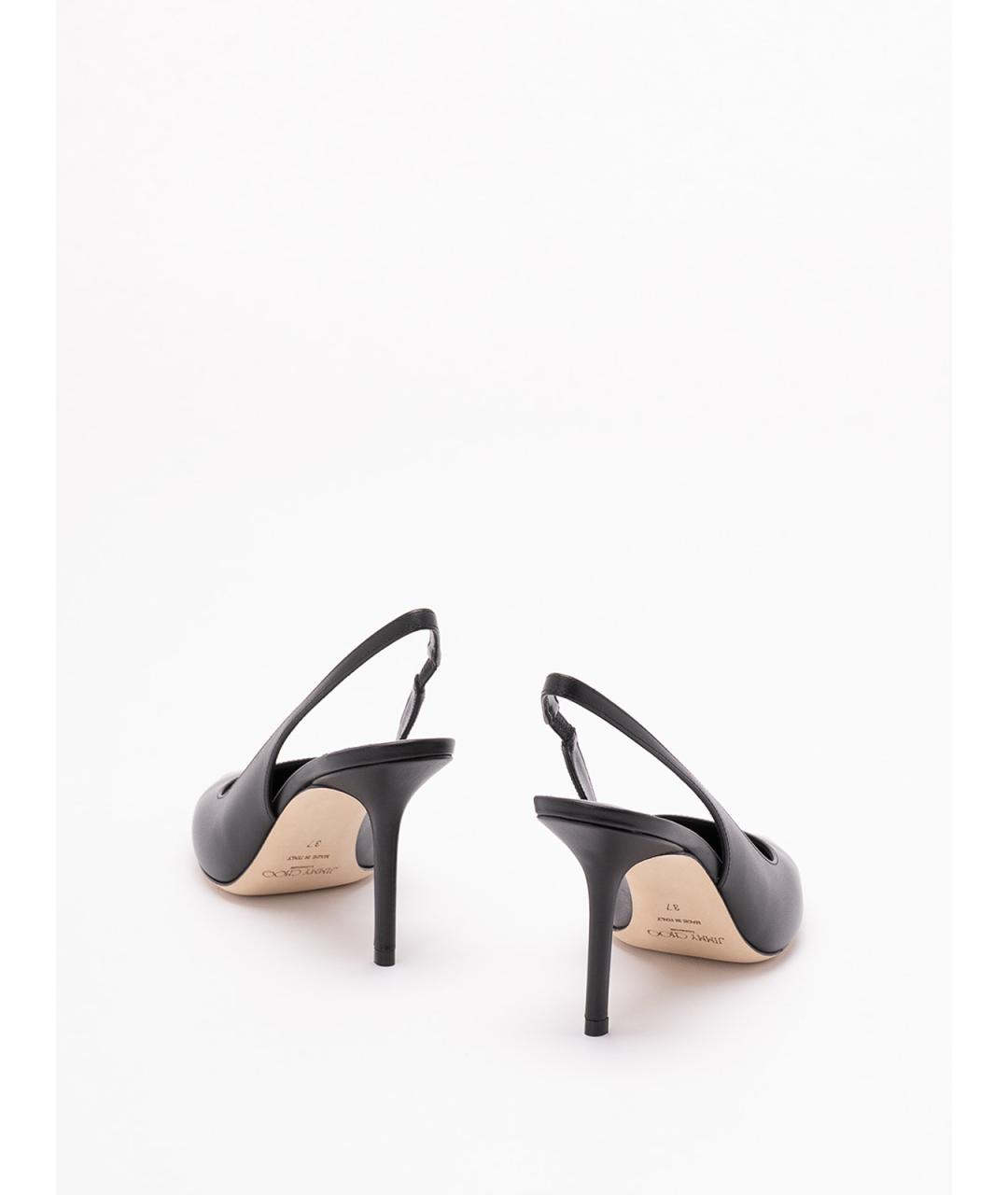 JIMMY CHOO Черные кожаные туфли, фото 2