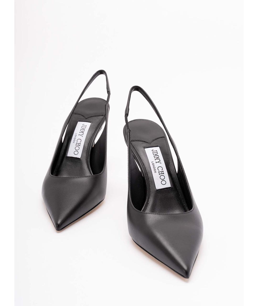 JIMMY CHOO Черные кожаные туфли, фото 3