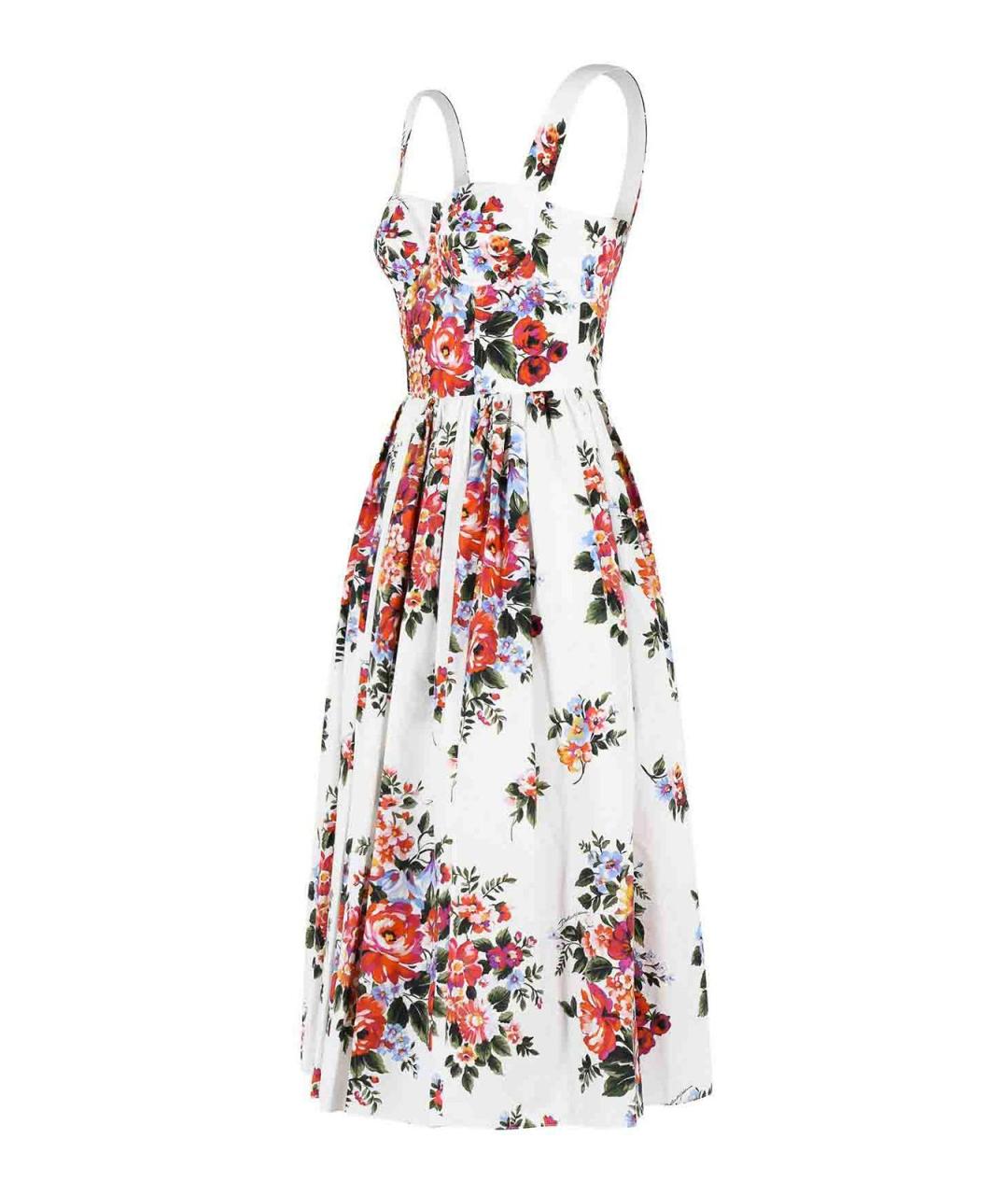 DOLCE&GABBANA Мульти хлопковое платье, фото 3