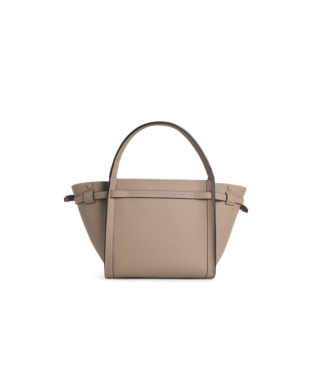 TOD'S Бежевая кожаная сумка тоут, фото 3