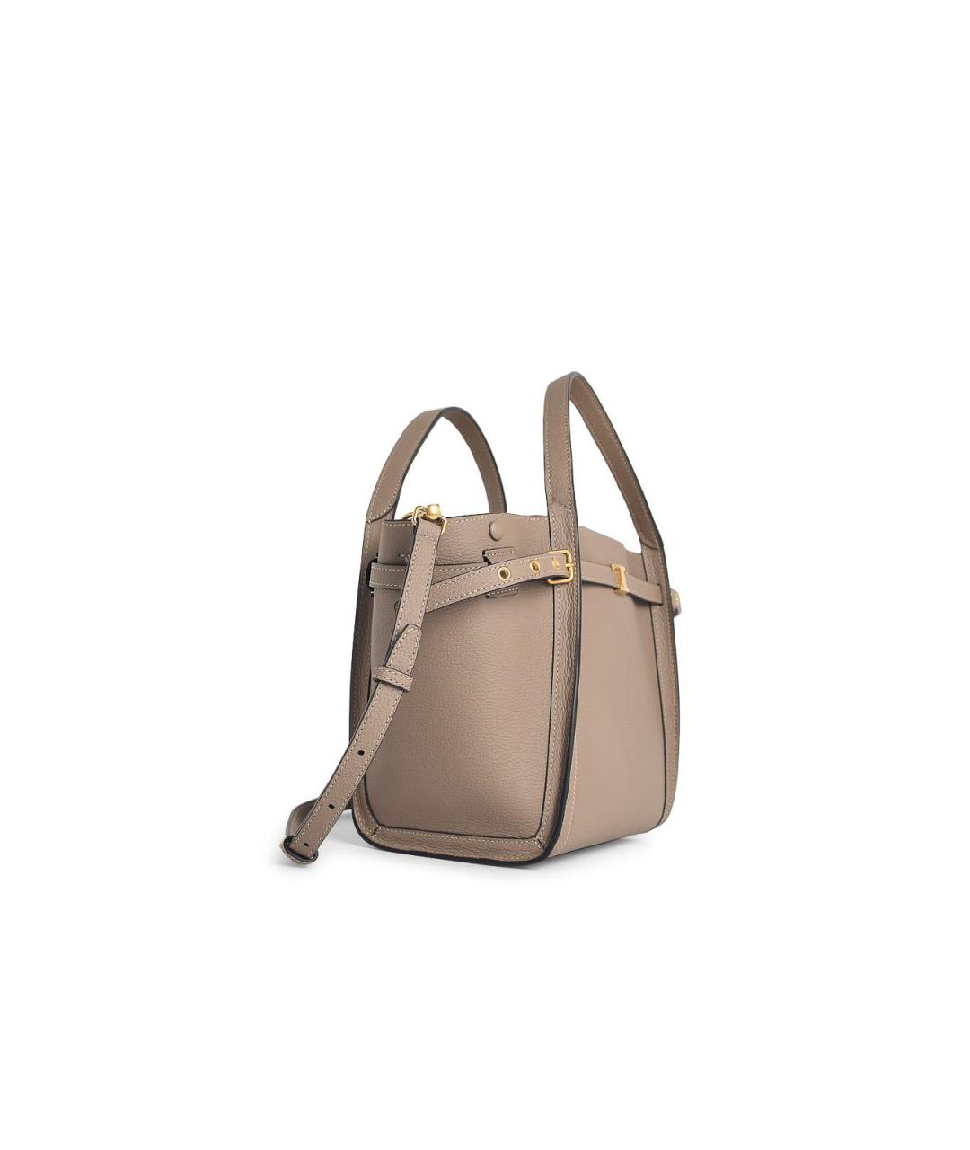 TOD'S Бежевая кожаная сумка тоут, фото 2