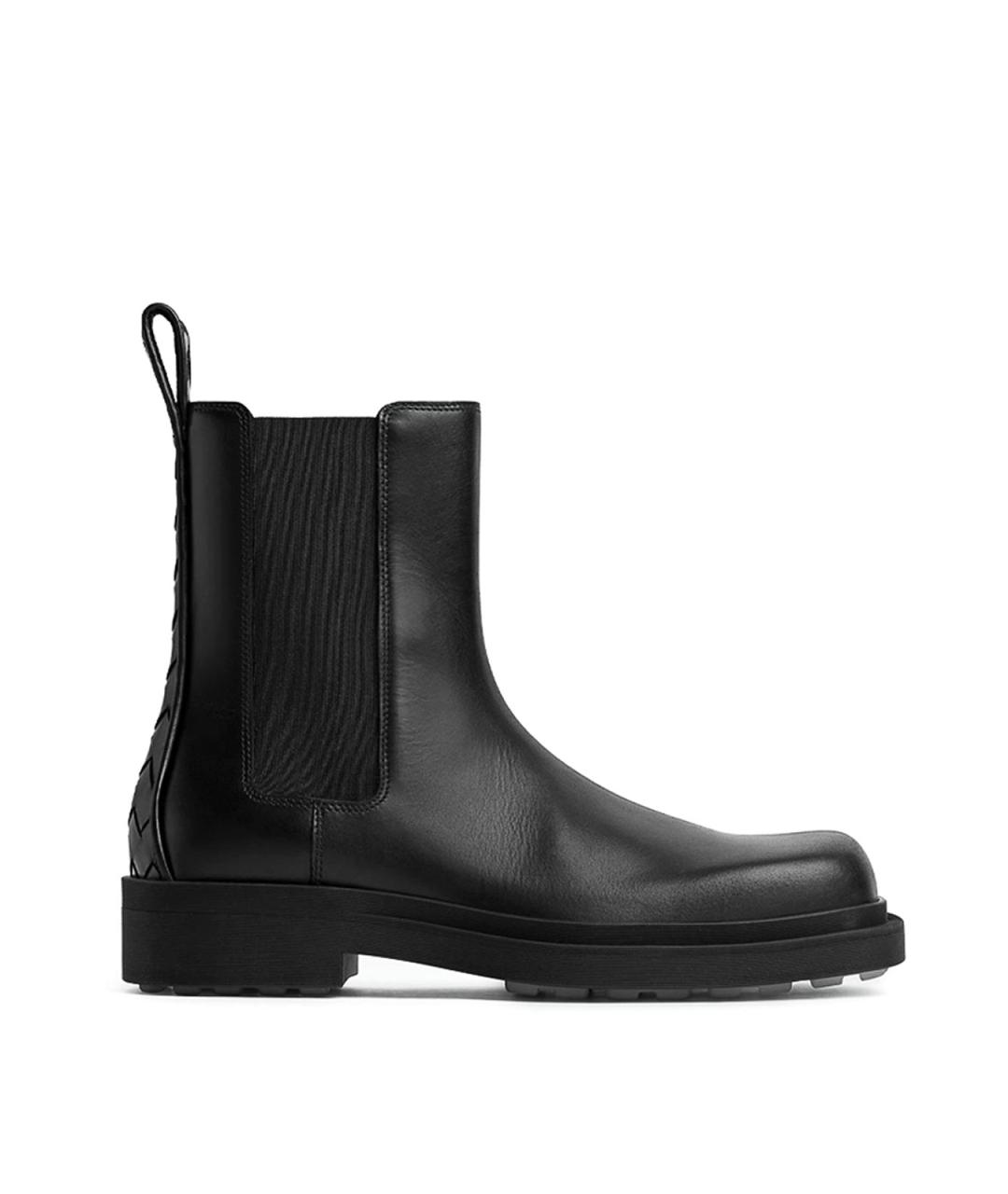 BOTTEGA VENETA Черные кожаные полусапоги, фото 1