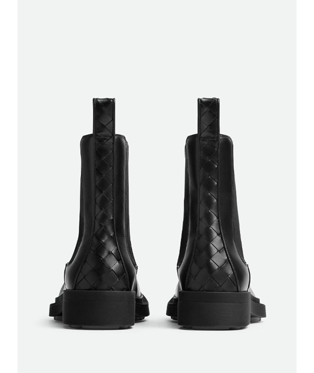 BOTTEGA VENETA Черные кожаные полусапоги, фото 3