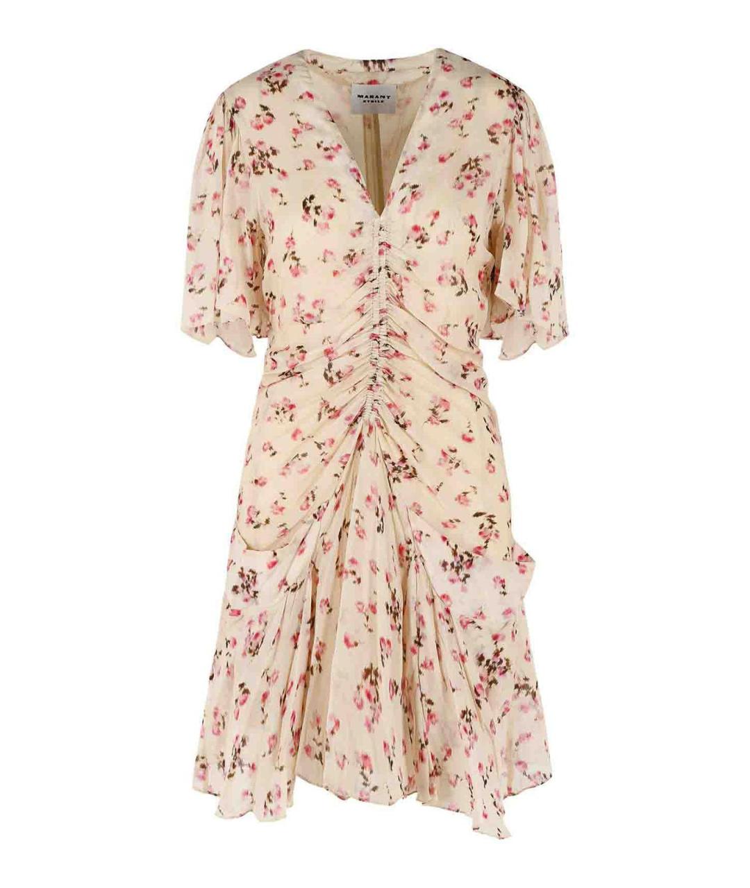 ISABEL MARANT Бежевое вискозное повседневное платье, фото 1