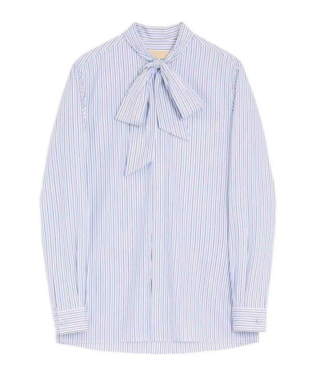 VALENTINO Голубая хлопковая кэжуал рубашка, фото 1